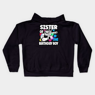 Sister Of The Birthday Boy Paintball Sport Family Matching Kids Hoodie